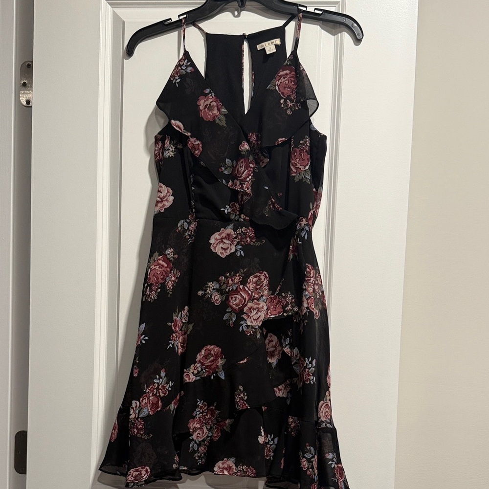 Floral Black Dress